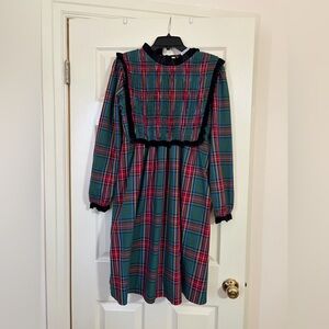 Plaid Long Sleeve Dress